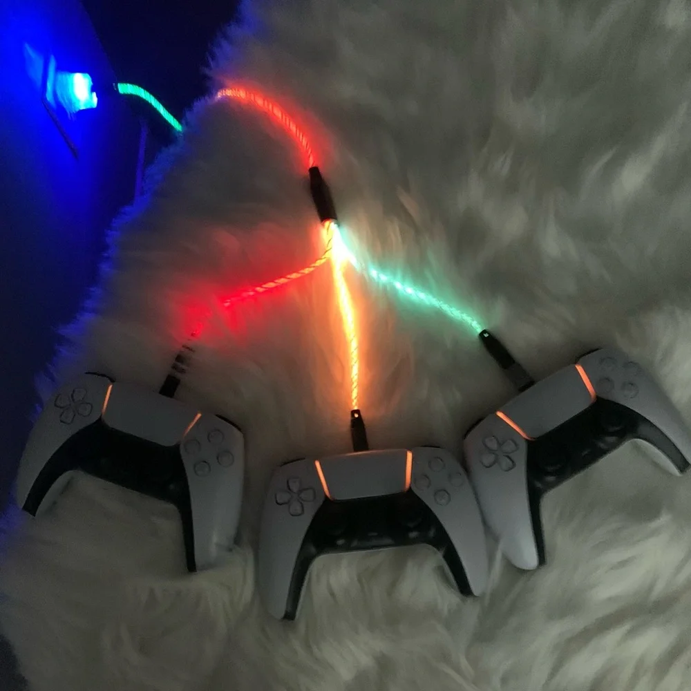 Colorful Fast Charging Cable For Sony PlayStation 5 Controller
